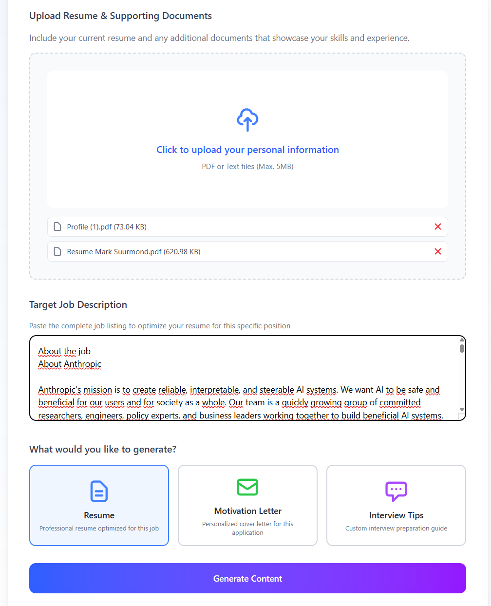 Select what to generate illustration