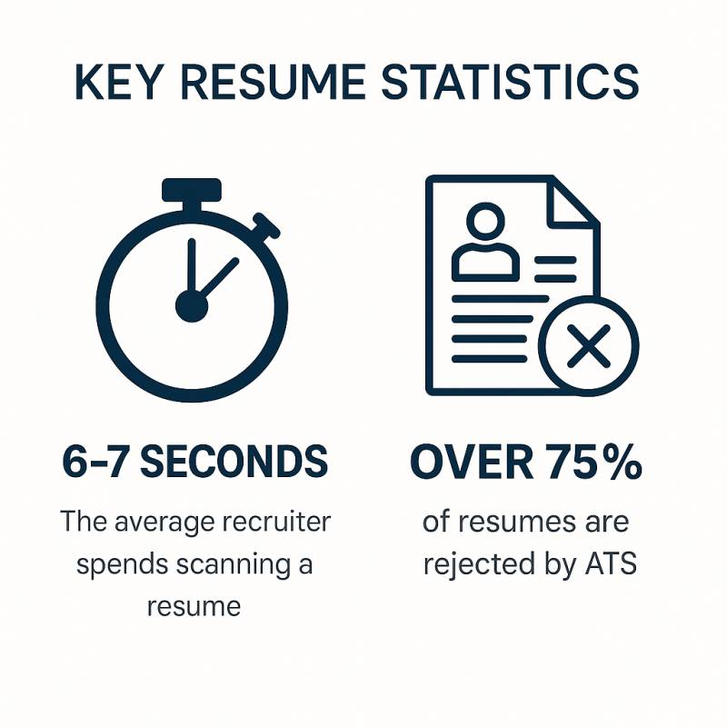 Resume statistics infographic